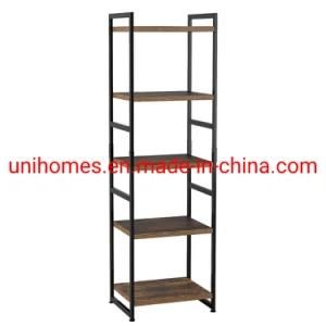 Bookshelf with Wooden Storage Rack Display Shelves Cabinet in Living Room/Home/Office