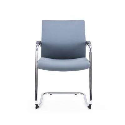 Furniture Adjustable Modern Meeting Leather Bow Leg Metal Meeting Room Furniture Mesh Cloth Office Chair