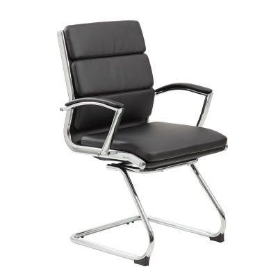 Ergonomic Design Leather Waiting Room Chair with Metal Frame