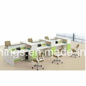 6-Person Side Storage Melamine Computer Office Desk