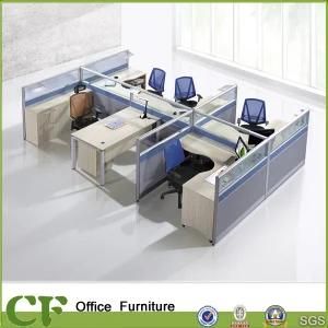 Modular Office Furniture 5 Seater Wood Call Center Workstation