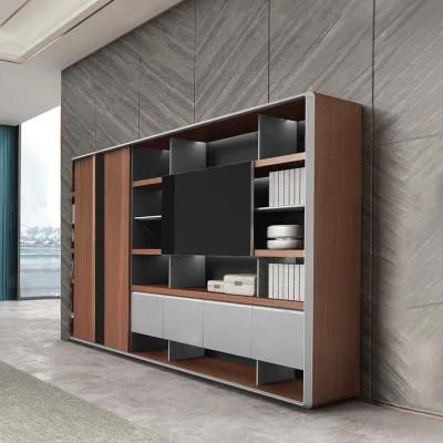 Modern Design MDF Wooden Furniture Organizer Storage Shelves Bookshelf