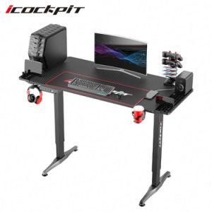 Icockpit Ergonomic Gaming Desk Single Motor Electric Height Adjustable Standing Desk
