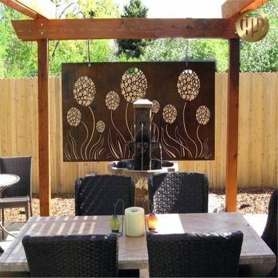 Garden Customized Rectangular Metal Corten Steel Screen