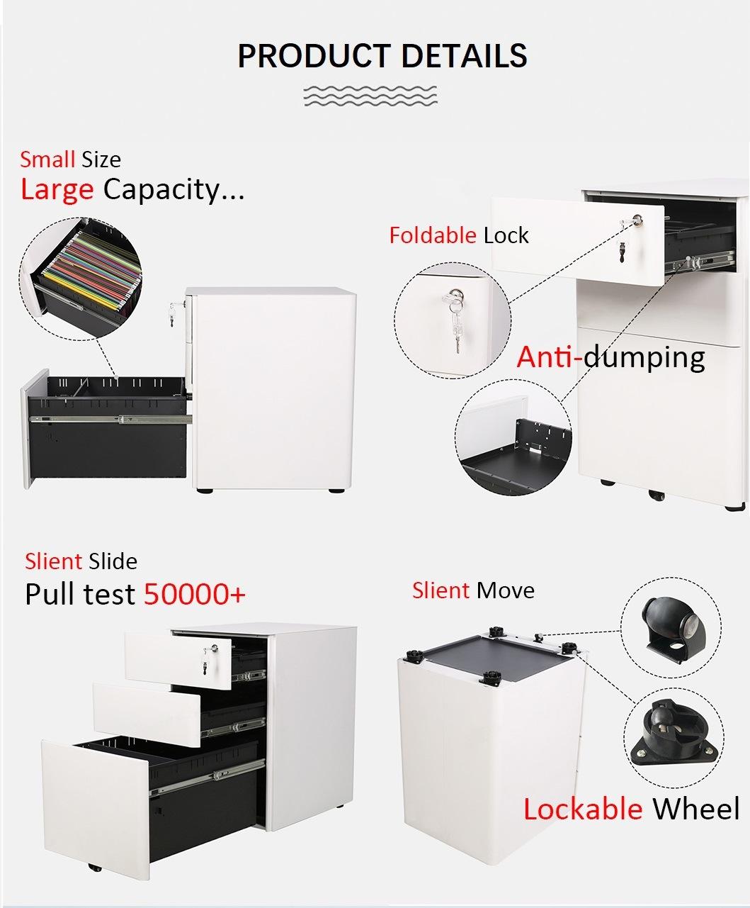Popular Mobile Pedestal Metal File Cabinet Dividers in Drawers