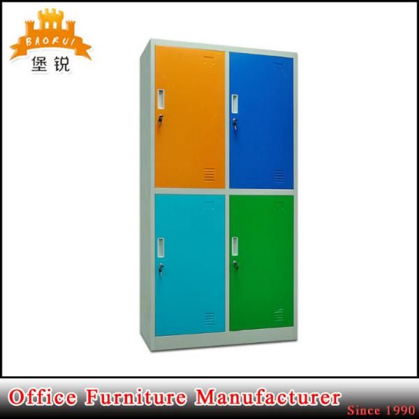 Colorful Metal 4 Door School Used Clothes Cabinet Locker for Sale