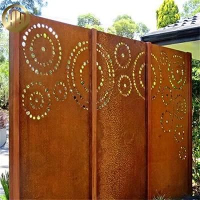 Metal Stainless Steel Wood Grain Partition Hotel Lobby Floor-to-Ceiling Metal Corten Screen