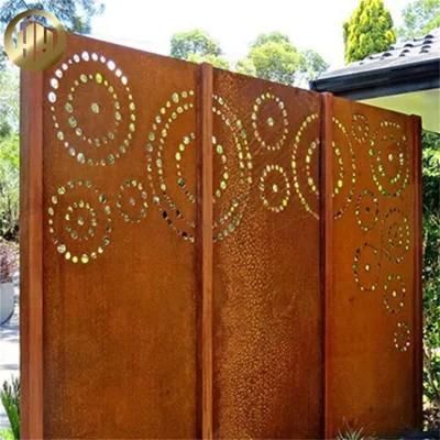 Metal Stainless Steel Wood Grain Partition Hotel Lobby Floor-to-Ceiling Metal Corten Screen