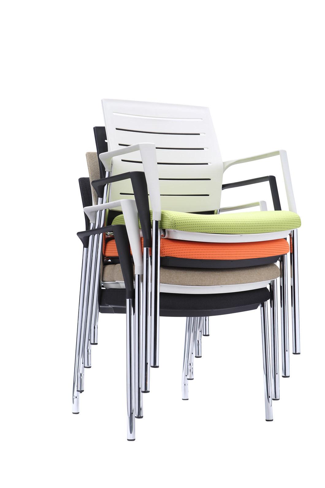 Stackable Plastic Meeting Task Study Dining Vistor Home Office Training Chair with Armrests