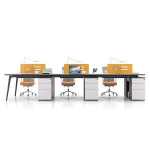 Writing Desk 6 Seat Cubicle Office Desk Modern Workstation Partition Office Furniture