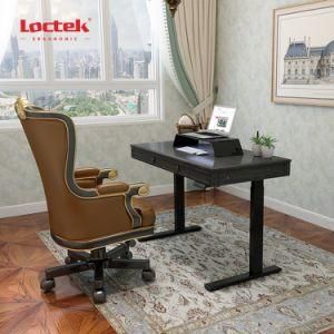 Loctek Ehd101 Classic Traditional Height Adjustable Sit-Stand Wooden Texture Desk for Home