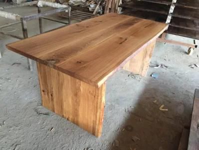 Solid White Oak Wood Live Edge Office Desk Top