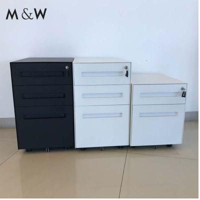 Factory Wholesale 2 Drawer File 3 Storage High Metal Mobile Pedestal Filing Cabinet