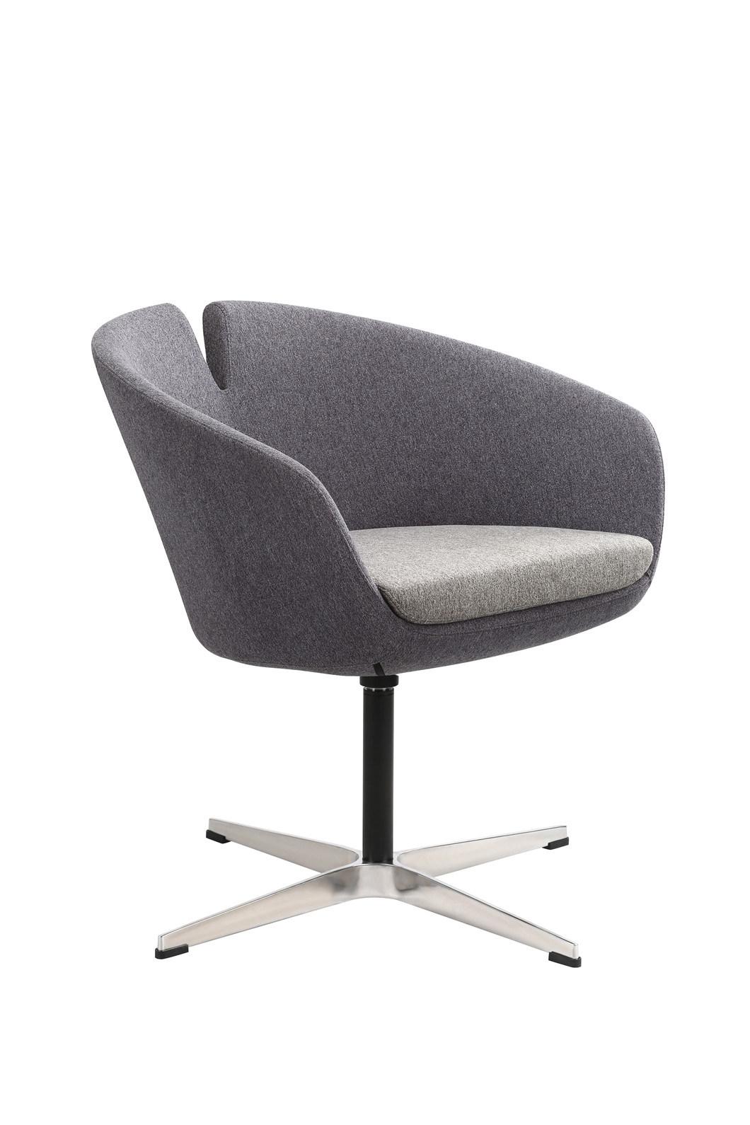 Middle Fabric Leisure Lounge Living Room Seating Aluminum Swivel Home Office Chair