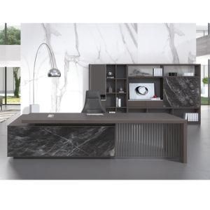 2020 New Wooden MFC Wooden Office Desk Modern L Shaped Office Desk