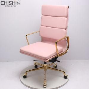 Golden Frame Aluminum Office Eames Chair
