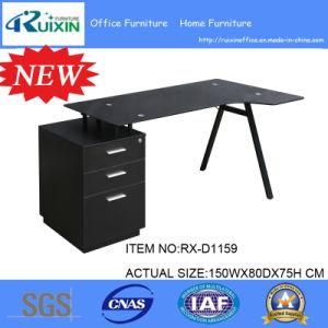 Glass Top Designer Kd Furniture Computer Desk &amp; 3 Drawer Unit