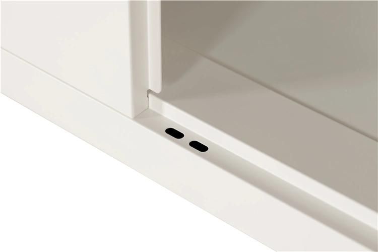 Commercial Furniture Knock Down Iron 2 Door Steel Locker Steel Half Height Cupboard