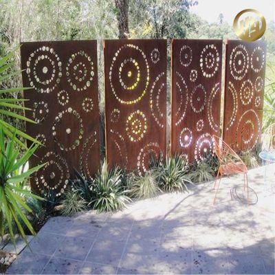 New Design Garden Decorative Corten Steel Privacy Screen/ Laser Cut Fence Panel