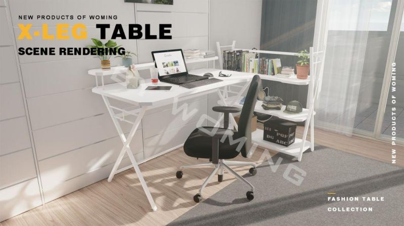 Wooden Metal Wood Computer Desk Ues for Home Office School Hotel
