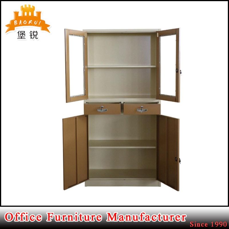 Office Furniture Glass Door Filing Cabinet with 2 Drawer