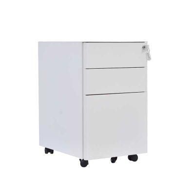 Metal Filing Cabinet Rolling Pedestal 3 Drawer Mobile File Cabinet with Lock Storage Cabinet for Legal/Letter/FC/A4 Size