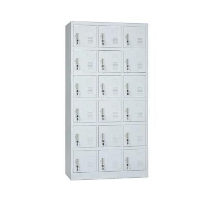 18 Door Clothing Storage Wardrobe Steel Locker Cabinet