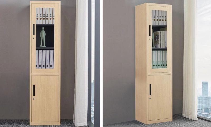 Modern 2 Doors Steel Book Cabinet for Home Office