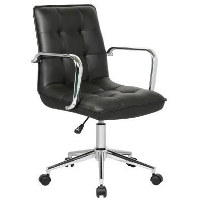 Chrome Frame Upholstered MID Backrest Ergonomic Task Office Chairs