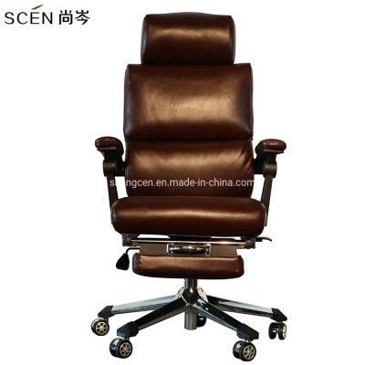 China Modern True Designs Brown Ergonomic Recliner Office Chair