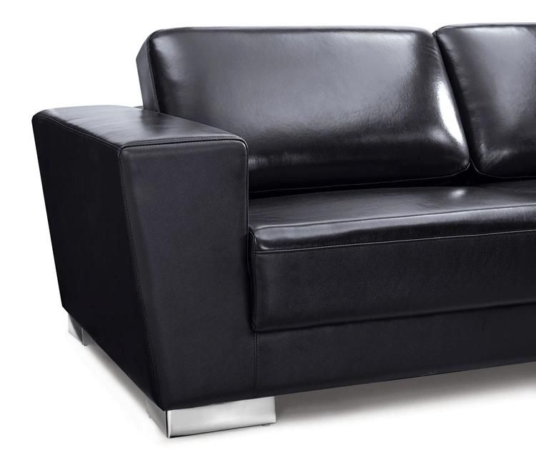 Top Leather Finished 2 Seater Reception Sofa for Public Waiting Room