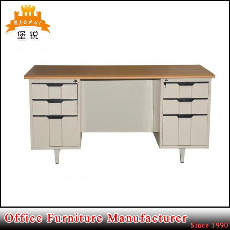 Double Pedestal Metal Office Table