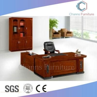 Walnut Veneer Desk Solid Wood Conference Table with Return Desk (CAS-VA09)