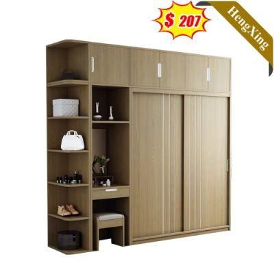 Customized Wholesale Bedroom Furniture Wooden Storage Sliding 2-Door Wooden Wardrobe