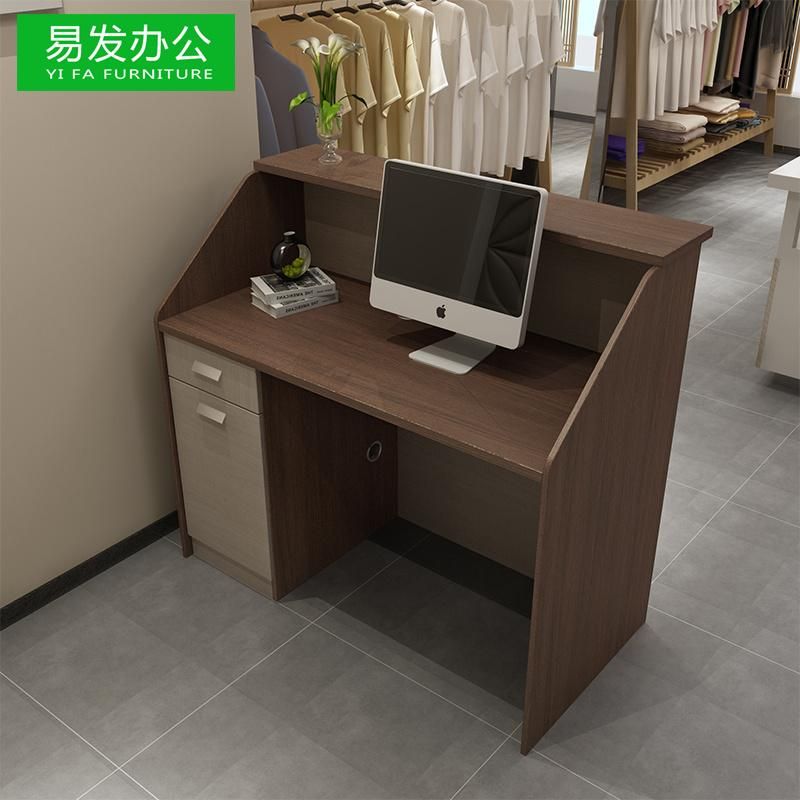 Modern Design MDF Wooden Cashier Cash Register Money Counter Reception Desk