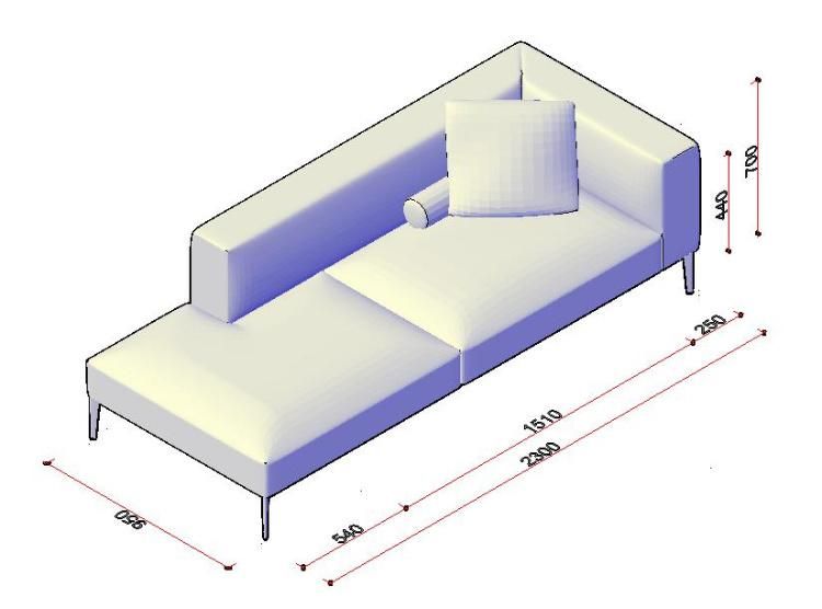 Modern Furniture Sofa Leather Corner Sofa