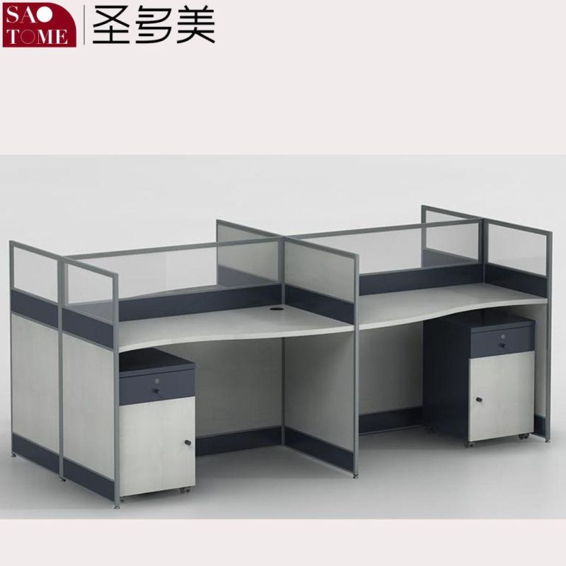Modern Office Furniture Computer Desk 4 People Booth Office Desk