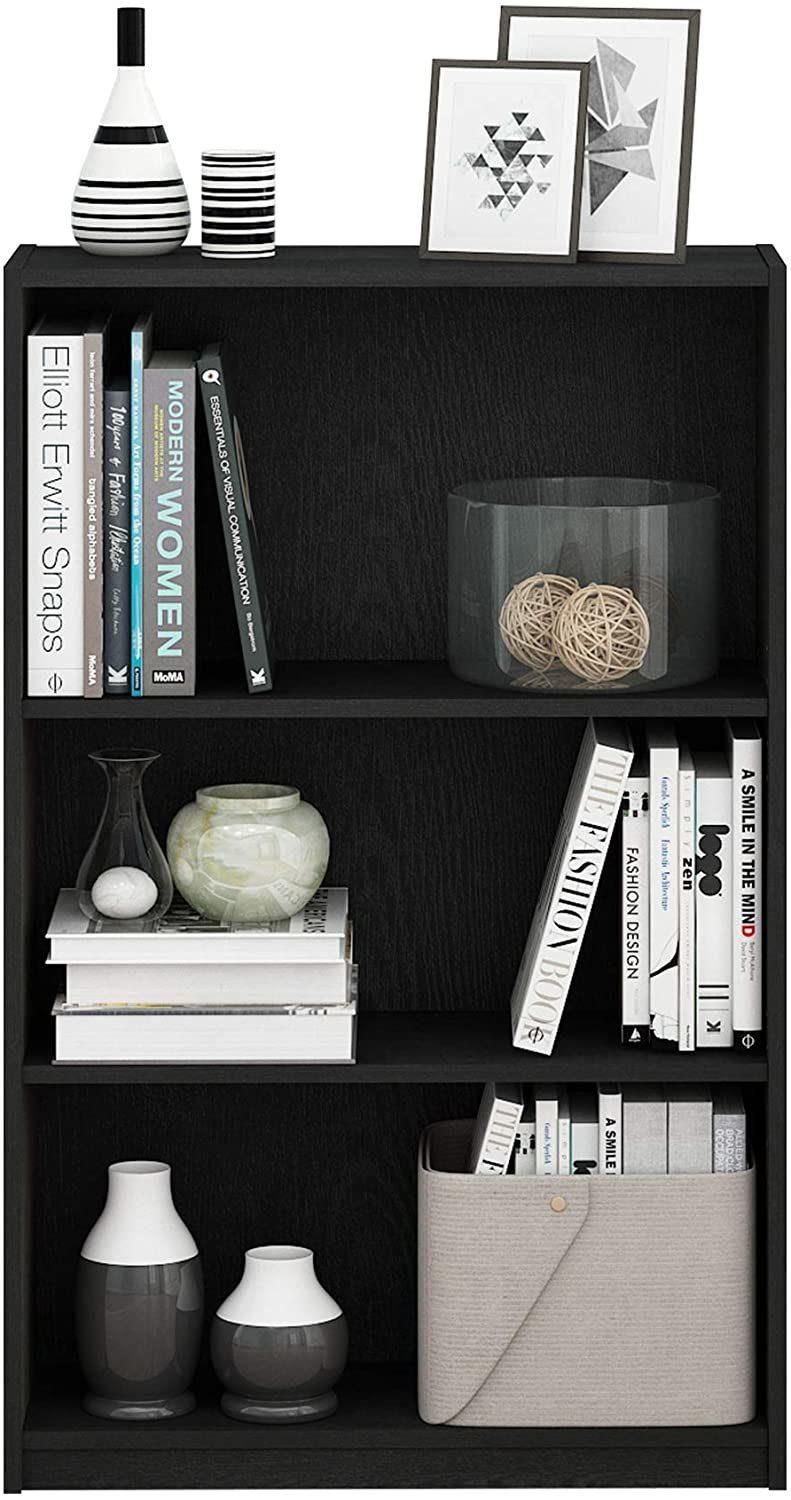 Modern 3-Tiers Wooden Home Office Bookshelf