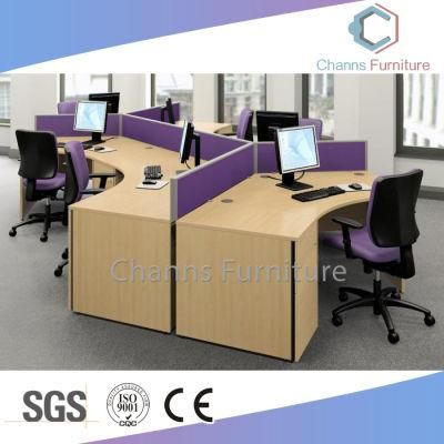 Combination 6 Seats Computer Desk Wood Office Workstation (CAS-W41204)