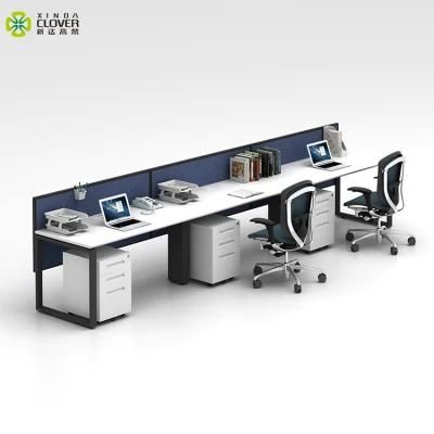 Modern Melamine Office Desk 3 Person Workstation for Small Office