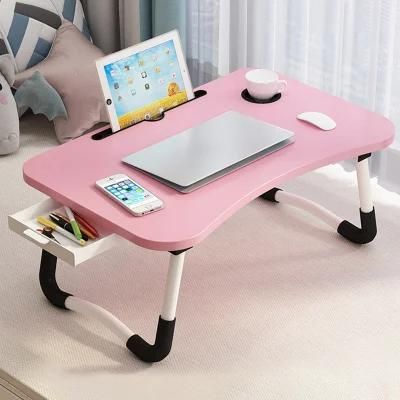 Laptop Small Table Foldable Laptop Table for Bed Laptop Table with Drawer