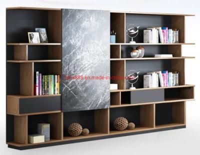 Modern Design Office Home Furniture Wood Geometric Bookcase