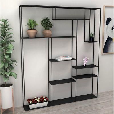 Industrial Wind Nordic Floor Partition Screen Storage Display Shelf 0599