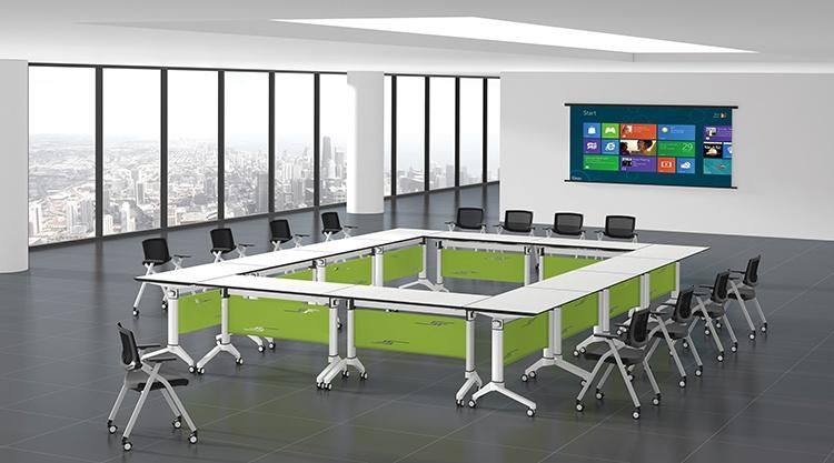 High Quality Office Simple Fan-Shaped Combination Meeting Desks Folding Training Table