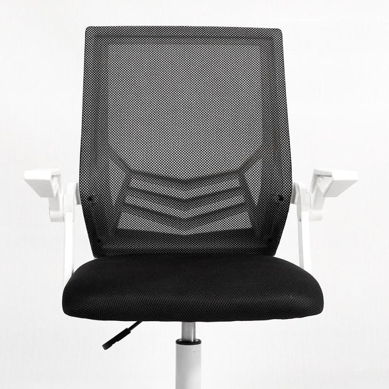 Office Chair Promotion at Cheap Price Swivel Office Mesh Chairs with Flip up Armrest to Save Space