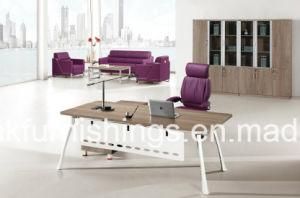 Chipboard with Melamine Top Metal Leg Office Table