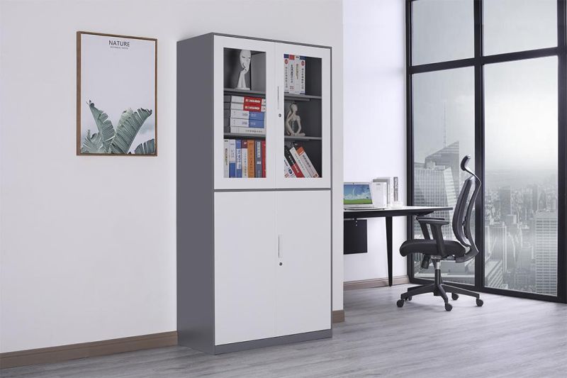 Office Use Metal Filing Cabinets with Glass Door