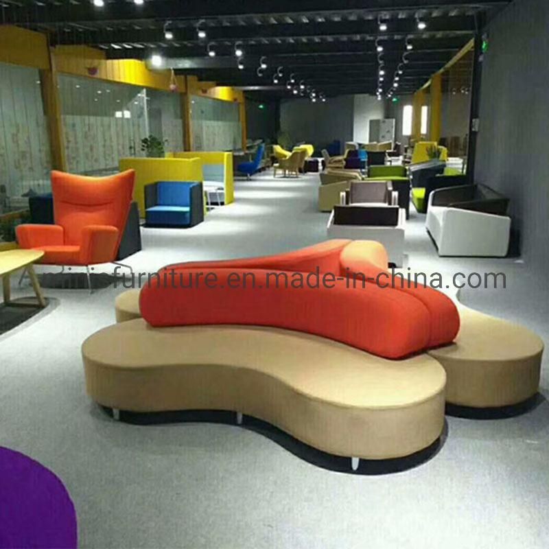 (M-SF28) Modern Unique Design Hotel Lounge/Office Pucbic Area Leisure Sofa Set with Stool and Coffee Table