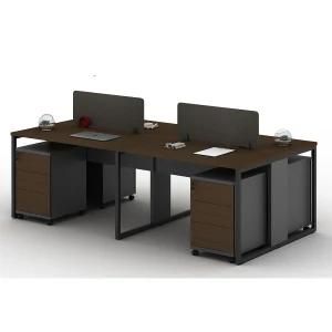 Comfortable 4 Person Office Partition 4 Seat Office Desk Workstation