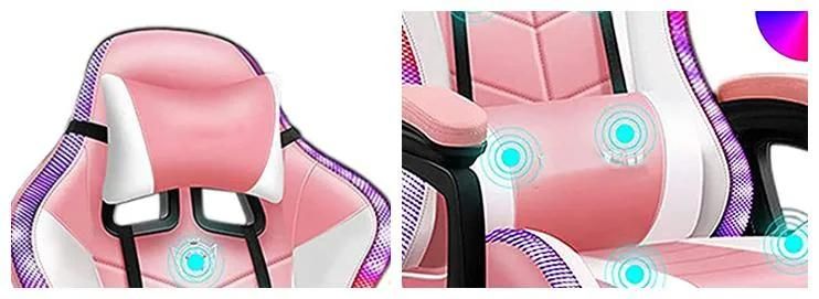 RGB Light LED Massage Gaming Chair with Wireless Speaker